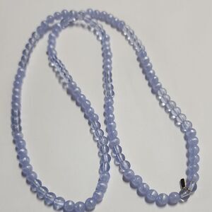 Acrylic Monet Periwinkle Blue Beaded Necklace